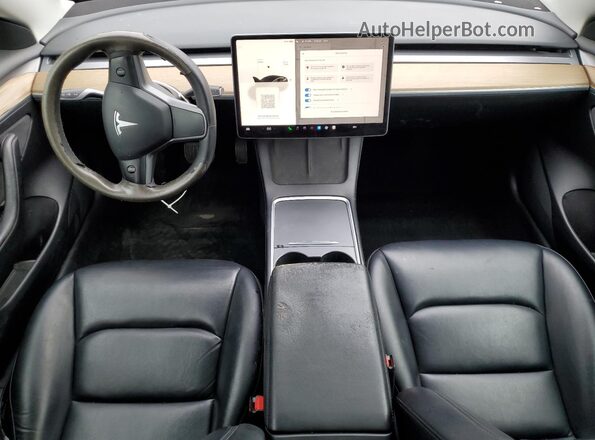 5YJ3E1EB2NF304891 2022 TESLA MODEL Черный Вид панели приборов