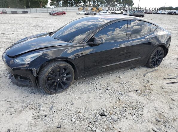 5YJ3E1EB3JF147527 2018 TESLA MODEL Черный Передняя левая четверть