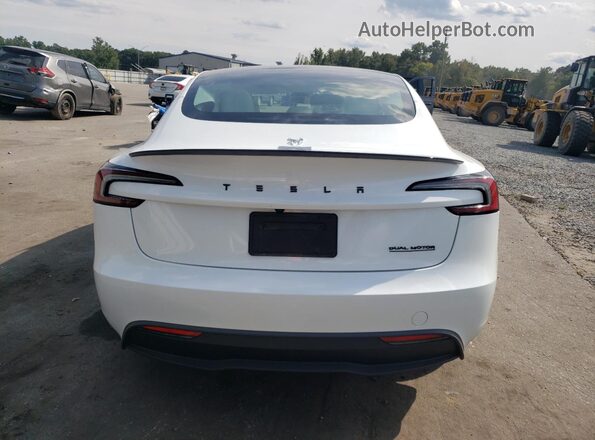 5YJ3E1EB3SF912382 2025 TESLA MODEL White Vista trasera