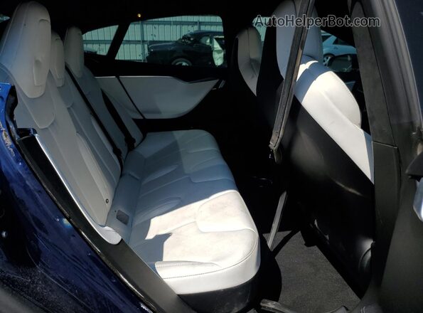 5YJSA1E22HF210764 2017 TESLA MODEL Blue Widok tylnych siedzeń