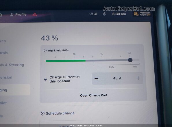 5YJSA1E41LF364165 2020 TESLA MODEL S Белый 