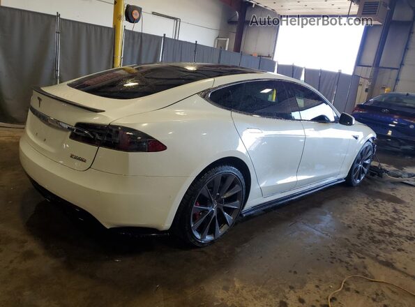 5YJSA1E46JF293221 2018 TESLA MODEL Белый Задняя правая четверть