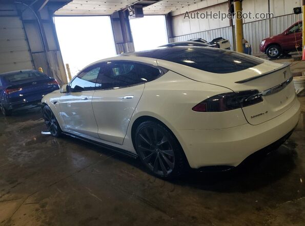 5YJSA1E46JF293221 2018 TESLA MODEL Белый Задняя левая четверть