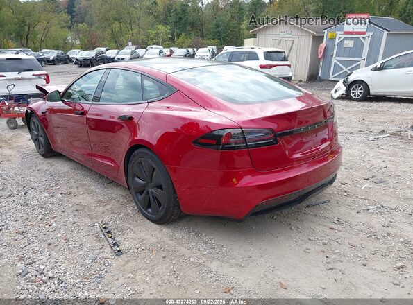 5YJSA1E52SF549185 2025 TESLA MODEL S Красный Задняя левая четверть