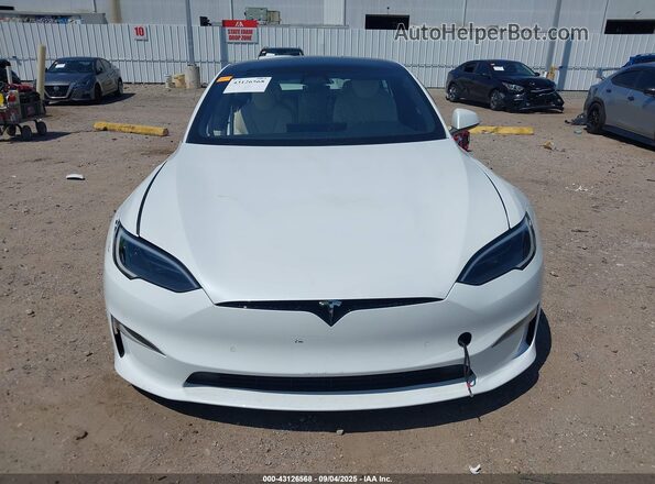 5YJSA1E54NF488913 2022 TESLA MODEL S Белый Вид щитка приборов