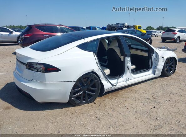5YJSA1E54NF488913 2022 TESLA MODEL S Белый Задняя правая четверть
