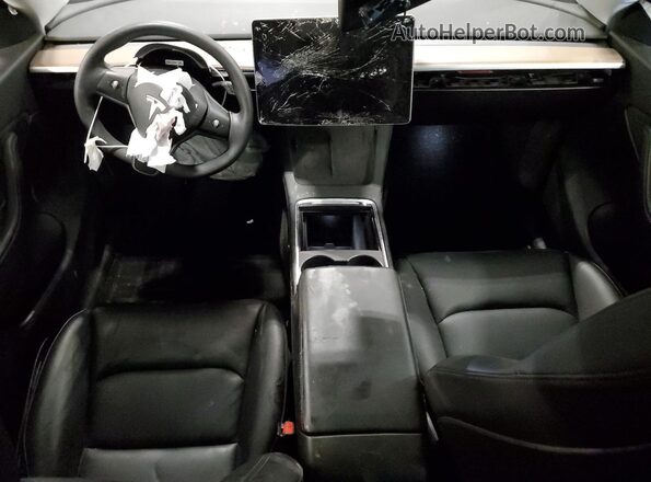 5YJYGDEE0MF190285 2021 TESLA MODEL Gray Widok deski rozdzielczej