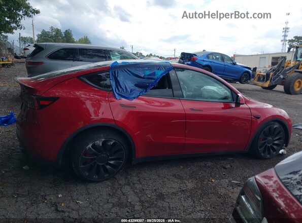 5YJYGDEF0MF141015 2021 TESLA MODEL Y Red Вид задньої частини салону