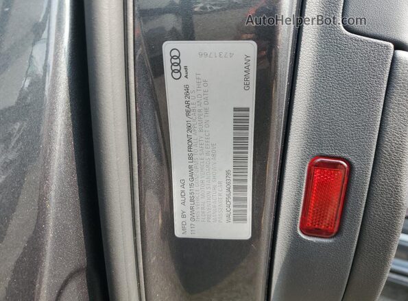 WAUC4CF56JA063795 2018 AUDI S5 Gray Widok naklejki z numerem VIN