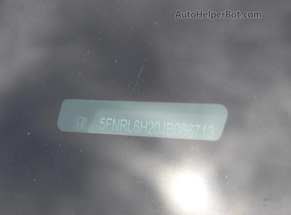 5FNRL6H20JB086713 2018 HONDA ODYSSEY Серый Вид задней части салона