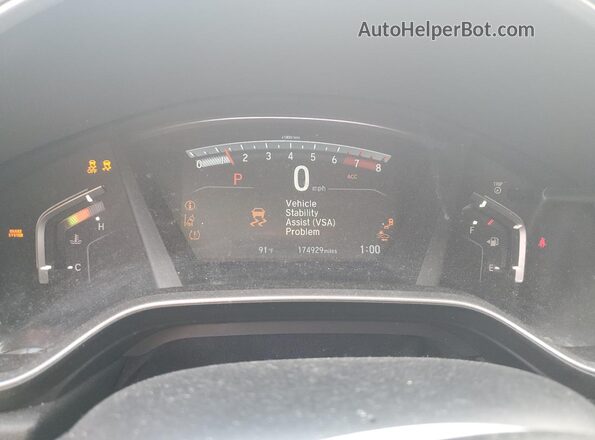 2HKRW1H8XJH502315 2018 HONDA CRV Белый Вид задних сидений