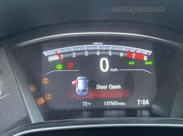 7FARW1H52JE053866 2018 HONDA CRV Black ხელსაწყოთა პანელის ხედი