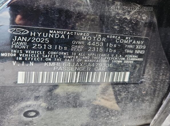 KMHL64JAXSA479336 2025 HYUNDAI SONATA Black სალონის 360-გრადუსიანი ხედი