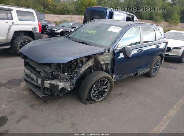 7FARS6H88RE028677 2024 HONDA CR-V HYBRID Dark Blue წინა მარცხენა ხედი სამი მეოთხედიდან
