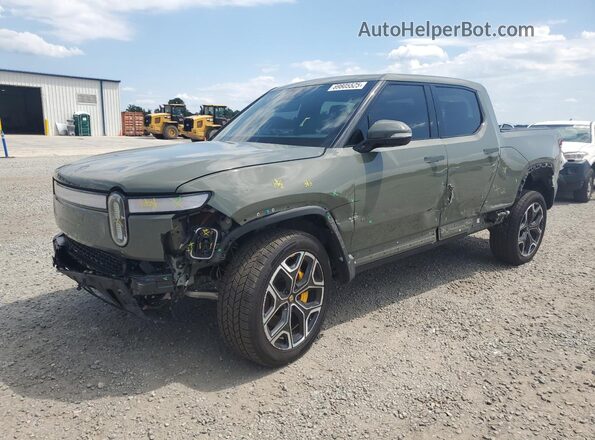 7FCTGAAL2NN000688 2022 RIVIAN R1T Green Առջևի ձախ երեք քառորդ տեսարան