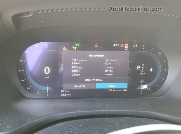 7JRL12FH4RG284595 2024 VOLVO S60 White Instrument cluster view