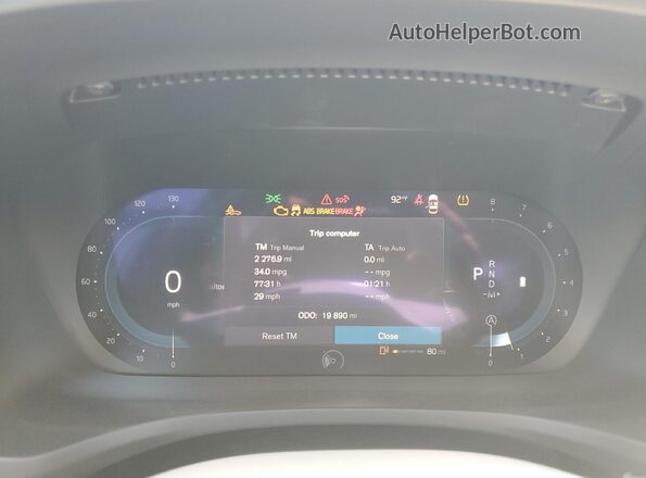 7JRL12FK2RG314608 2024 VOLVO S60 White Instrument cluster view