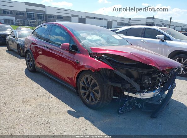 7SAXCAE58SF470056 2025 TESLA MODEL X Красный Передняя правая четверть