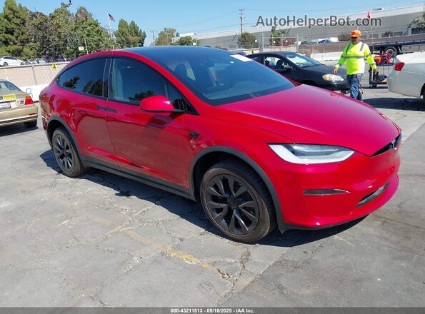 7SAXCBE68NF337848 2022 TESLA MODEL X Красный Передняя правая четверть