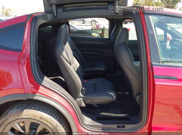 7SAXCBE68NF337848 2022 TESLA MODEL X Красный Вид наклейки с VIN-кодом