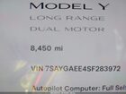 2025 Tesla Model Y Long Range Dual Motor All-wheel Drive White vin: 7SAYGAEE4SF283972