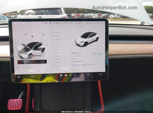 7SAYGAEE4SF283972 2025 TESLA MODEL Y White 