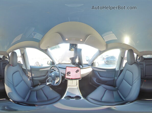 7SAYGDED3SF314489 2025 TESLA MODEL Серый Панорамный вид салона 360°