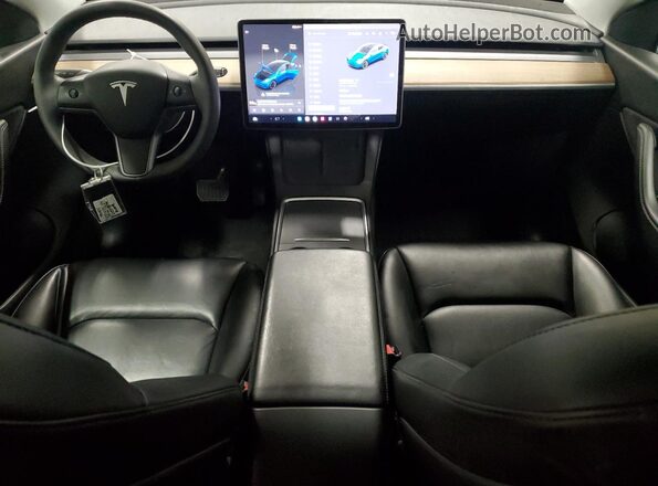 7SAYGDEE0NF481230 2022 TESLA MODEL Blue Vista del salpicadero