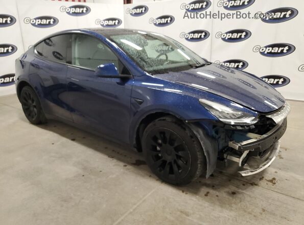 7SAYGDEE0NF481230 2022 TESLA MODEL Blue Delantero derecho