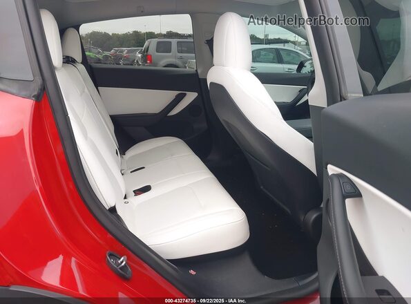 7SAYGDEF1NF509934 2022 TESLA MODEL Y Red Вид наклейки з VIN-кодом