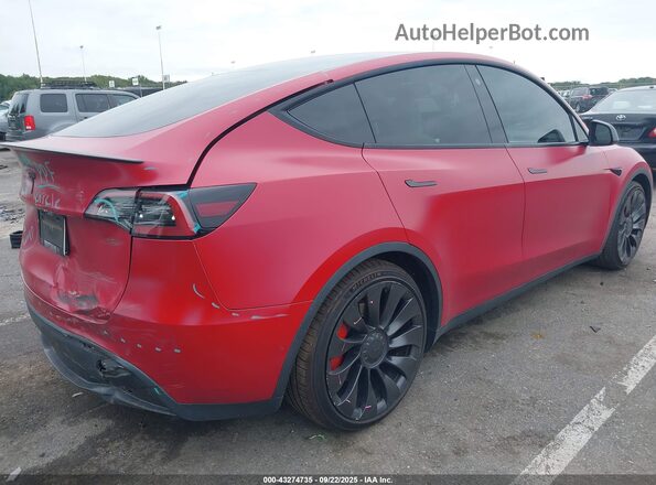 7SAYGDEF1NF509934 2022 TESLA MODEL Y Red Задня права чверть