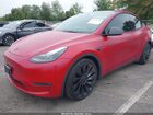2022 Tesla Model Y Performance Dual Motor All-wheel Drive Red vin: 7SAYGDEF1NF509934