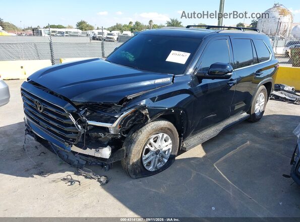 7SVAAABA0SX062429 2025 TOYOTA SEQUOIA Black წინა მარცხენა ხედი სამი მეოთხედიდან