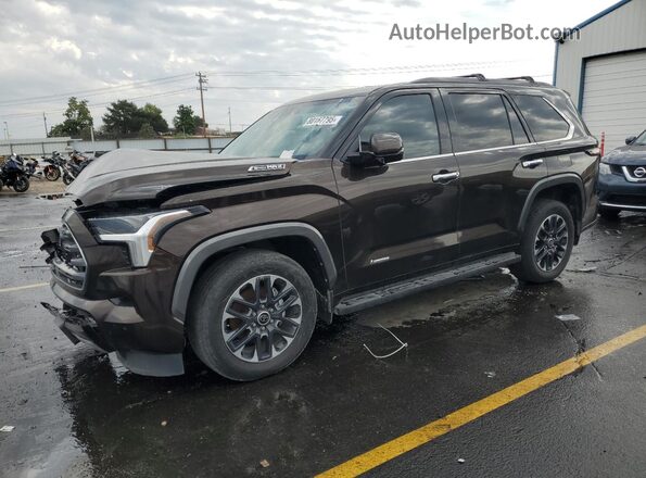 7SVAAABA1PX015899 2023 TOYOTA SEQUOIA Коричневый Передняя левая четверть