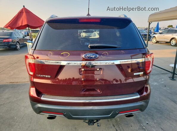 1FM5K7FH7KGA46307 2019 FORD FORD EXPLORER Maroon Front interior view