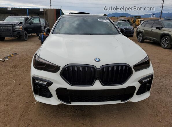 5UXCY4C07M9E05557 2021 BMW X6 Белый Вид сзади