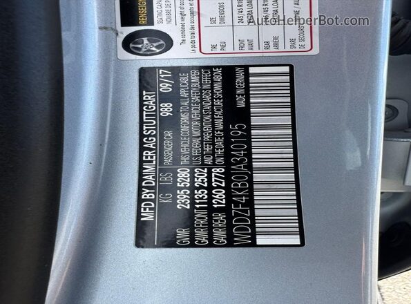 WDDZF4KB0JA340195 2018 MERCEDES-BENZ E Purple Rear interior view