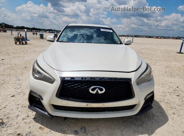 JN1EV7AR5JM436823 2018 INFINITI Q50 White Вид ззаду