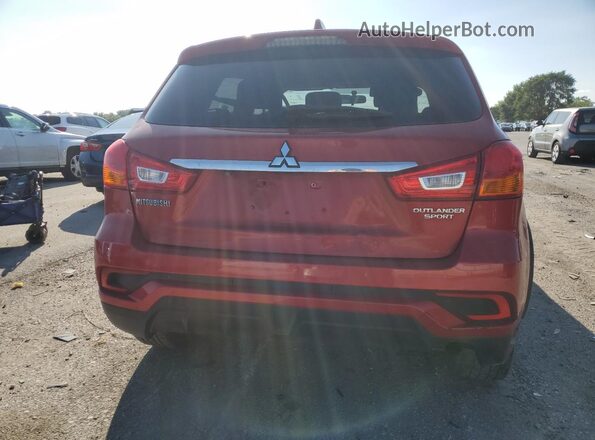 JA4AP3AU5JU002575 2018 MITSUBISHI OUTLANDER Red Widok z tyłu