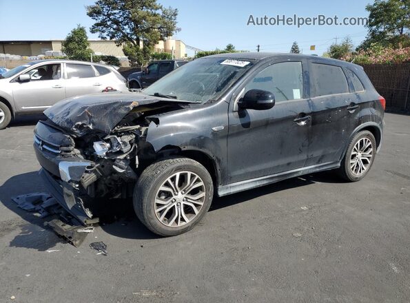 JA4AP3AW9JU002094 2018 MITSUBISHI OUTLANDER Черный Передняя левая четверть