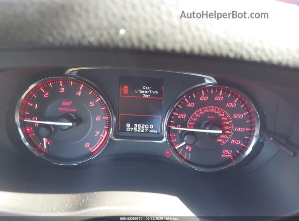 JF1VA2Z69H9817311 2017 SUBARU WRX STI Красный Вид задних сидений