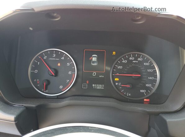 JF1VBAF69N9031175 2022 SUBARU WRX Red Widok zestawu wskaźników