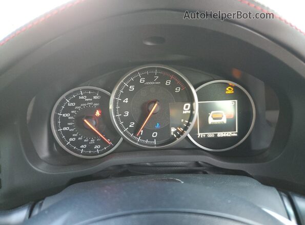 JF1ZCAC19K9601405 2019 SUBARU BRZ White Widok zestawu wskaźników