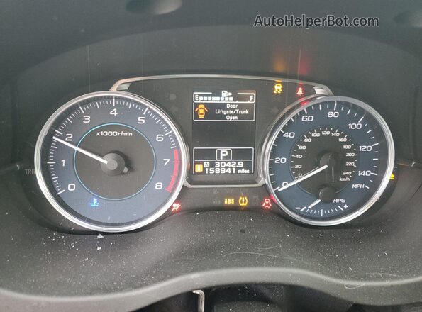 JF2GPAKC2H8200285 2017 SUBARU CROSSTREK Синий Вид щитка приборов