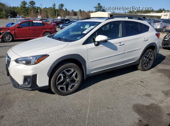 JF2GTAMC8JH238103 2018 SUBARU CROSSTREK White წინა მარცხენა ხედი სამი მეოთხედიდან