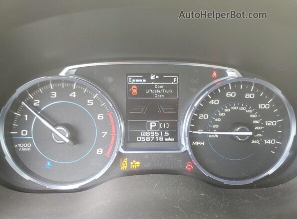 JF2SJGWC2HH432961 2017 SUBARU FORESTER2. Black ხელსაწყოთა პანელის ხედი