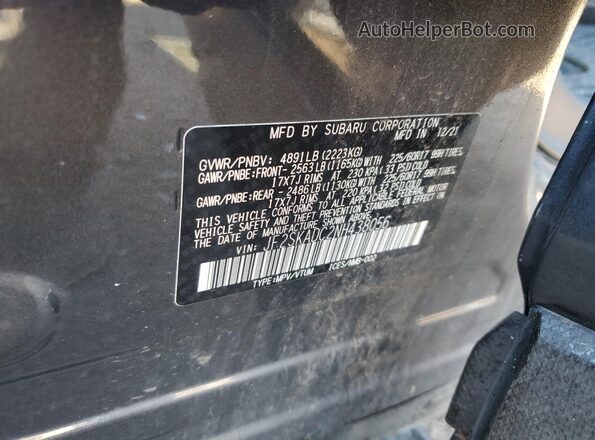 JF2SKADC2NH438056 2022 SUBARU FORESTER Серый Вид подкапотного пространства