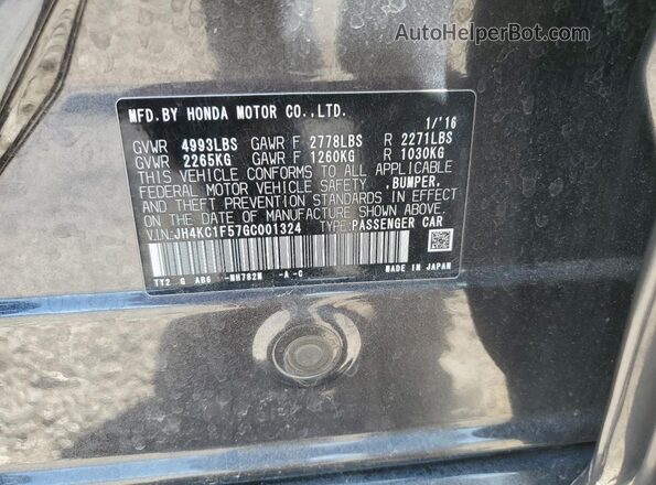 JH4KC1F57GC001324 2016 ACURA RLX Серый Вид подкапотного пространства