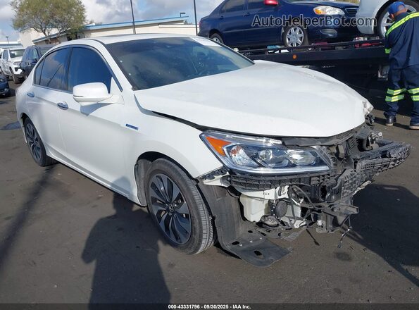 JHMCR6F53HC008546 2017 HONDA ACCORD HYBRID Белый Передняя правая четверть