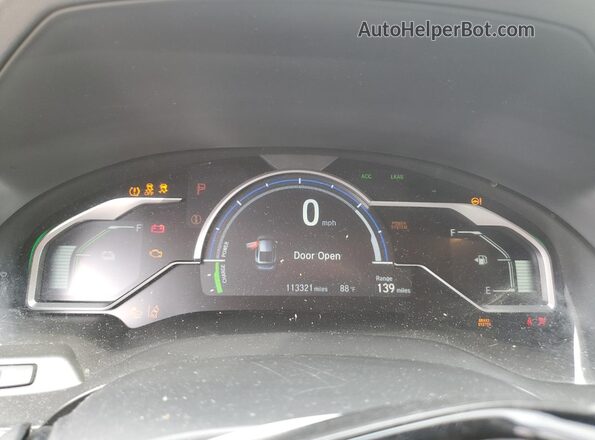 JHMZC5F10JC015592 2018 HONDA CLARITY Black Vista del cuadro de instrumentos